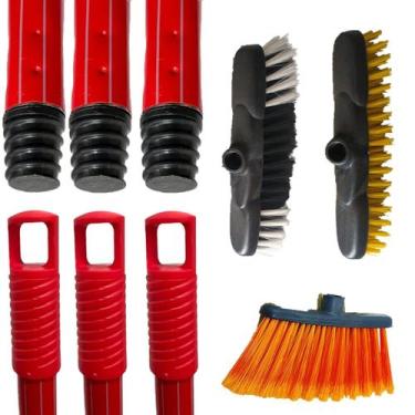 Imagem de Kit Vassoura EXATINHA Novissa Multiuso + P-100 Cerdas Macias + ESFREGÃ