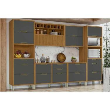 Imagem de Cozinha Modulada Nesher Imperatriz 6 Peças (2Aéreos+2Balcões+1Paneleir