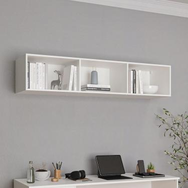 Imagem de Módulo Nicho Triplo Modulado Hera Cabecasa Madeiramadeira Branco Geada