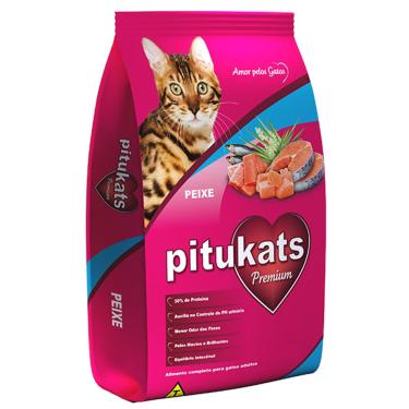 Imagem de Ração Gato Pitukats Peixe 1Kg