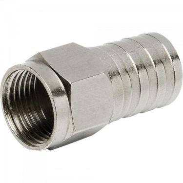 Imagem de Conector F Tipo Barril Para Crimpar Rg59 Conf0006 Níquel Storm - Pct 100
