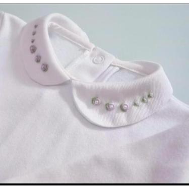 Imagem de Body Bebê Bordado Rococó Manga comprida - Gilolobaby, Branco, Lilás, P