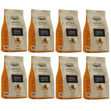 Imagem de 8 Erva Mate Chimarrão SCHNEIDER LARANJA GENGIBRE CHÀS 500g