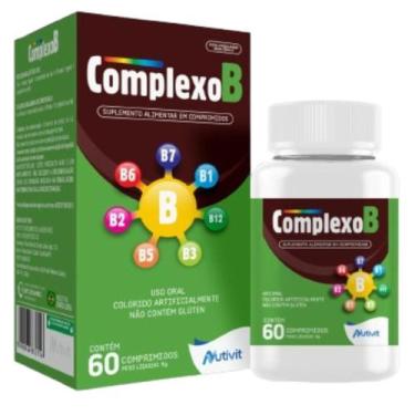 Imagem de Complexo B - Vitaminas B1 B2 B3 B5 B6 B7 B12 60 Comprimidos - Nutivit