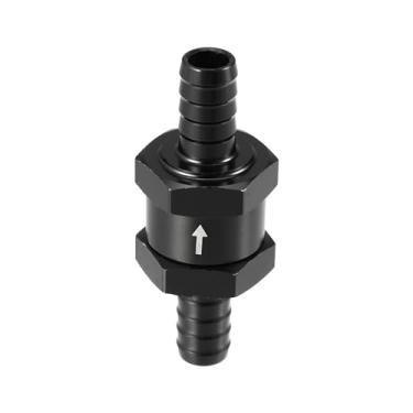 Imagem de Hihaha Válvula de retenção de combustível unidirecional/interno não retorno unidirecional válvula para carro combustível gasolina diesel/durável 1.0 cm 10mm OD / 1 peça preta