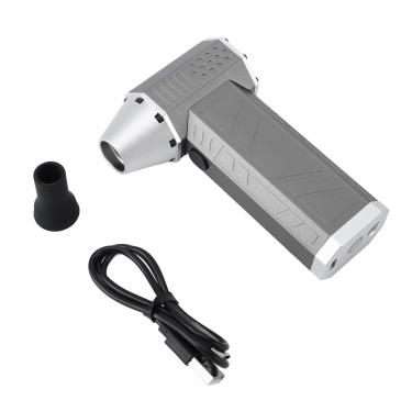 Imagem de Mini Turbo Fan Jet Dry Blower Poderoso 120000RPM Brushless Motor elétrico recarregável Air Duster com luz LED para atividades ao ar livre Viagem Compact Lightweight Aluminum Alloy (PLPLAoxjyntht-12)