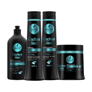 Imagem de Kit Haskell Cachos Sim P/Cachos Mais Definidos maciez 500ml