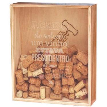 Imagem de Caixa de madeira Porta Rolhas de Vinho, Espumante de Parede - Boccati