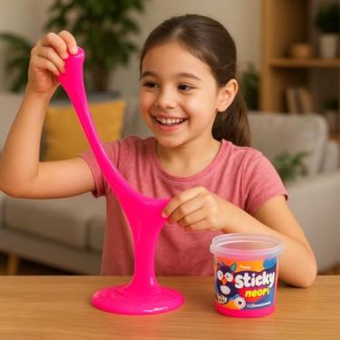 Imagem de 01 Pote de Slime Geleca 130g Coloridas Neon- Sortido