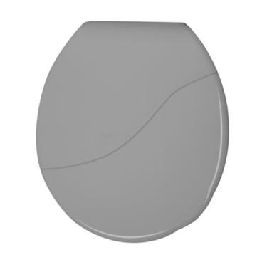 Imagem de Assento Tampa para Vaso Sanitário Oval Bellart Almofadado Slim Cinza Claro Durín