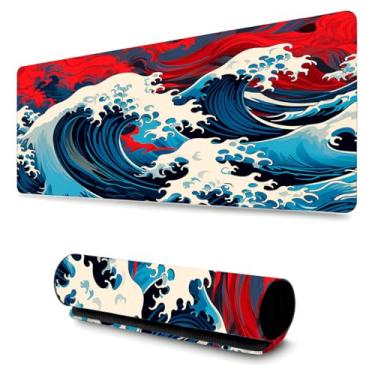 Imagem de Mouse Pad Gamer Profissional Confortável Antiderrapante Escritório e Games 90x40 - Onda Brava