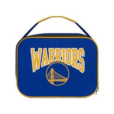 Imagem de FOCO NBA Unissex Adulto Oficialmente Licenciado Wordmark Team Color Big Logo Basketball Zip Closure 7L Lunch Bag - Golden State Warriors