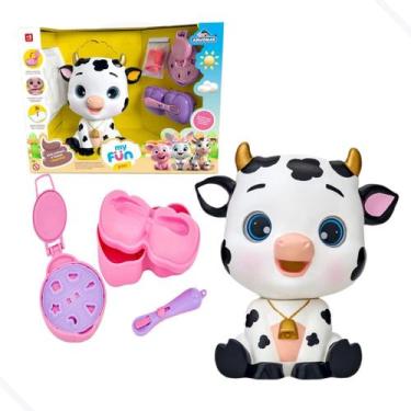 Imagem de Boneca Vaquinha Baby Come F Caquinha + Massinha Fraldinha - Adijomar B