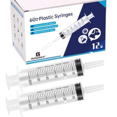 Imagem de Seringa de plástico gufastore 60mL para laboratórios científicos, anim
