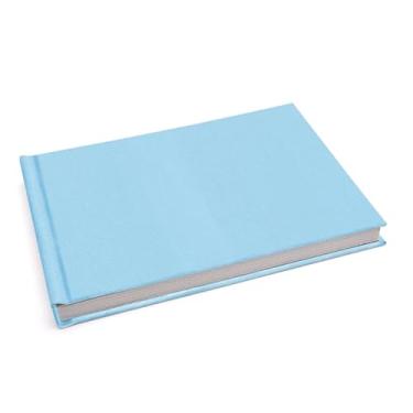 Imagem de Álbum de fotos Ical, encadernação fotolivro autocolante, folhas de papel rígido branco, para 20 fotos 20x30cm horizontal - linha Instalivro - modelo azul-bebê - 798