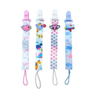 Imagem de 2 Prendedor de Chupeta Menino Menina Com Fecho - PAIS E FILHOS, Rosa