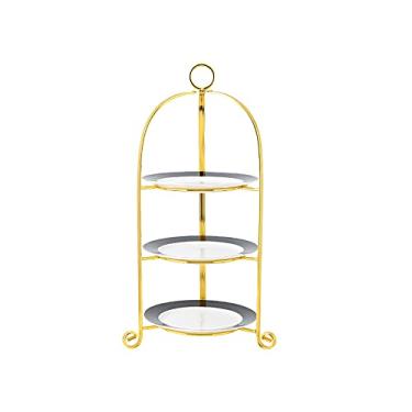 Imagem de Suporte de bolo para festas, multicolorido, três camadas, criativo, para bolo, mesa de sobremesa, para casa, restaurante, hotel, bolo