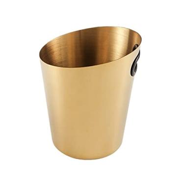 Imagem de Baldes de gelo de aço inoxidável 5L champanhe dourado e refrigerador de vinho para bebidas e festas