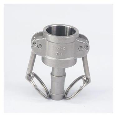 Imagem de WWECCQIJ 1/5.1 cm Mangueira Farpada 304 Aço Inoxidável Tipo C Tomada Camlock Conector Cam e Acoplador Sulco