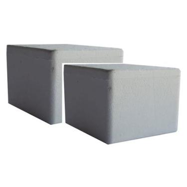 Imagem de Caixa De Isopor Térmica Sorvete Ou Medicamentos 1Kg (2Und) - Isoterm