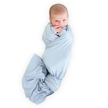 Imagem de Cobertor de bebê Caden Lane Bamboo Viscose Mist Blue