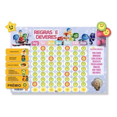 Imagem de Quadro De Rotina Diária Infantil Incentivo Divertidamente - OPFY