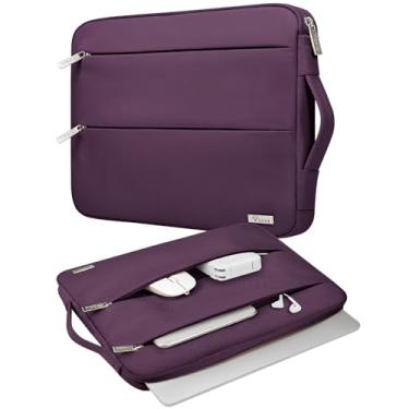 Imagem de Voova Capa para laptop 14 15 polegadas compatível com MacBook Air 15 M2/M3/M4 2022-2025, MacBook Pro 15, HP Chromebook 14, capa fina à prova d'água, roxo escuro