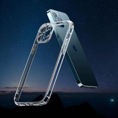 Imagem de Capa de telefone transparente transparente com capa protetora de TPU fina e leve à prova de choque para smartphones (transparente, iPhone14Pro)