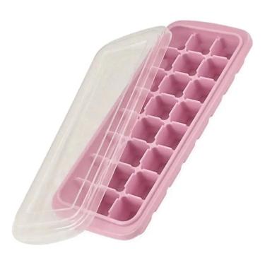 Imagem de Forma De Gelo Silicone Com Tampa 24 Cubos Flexível Marca Fla
