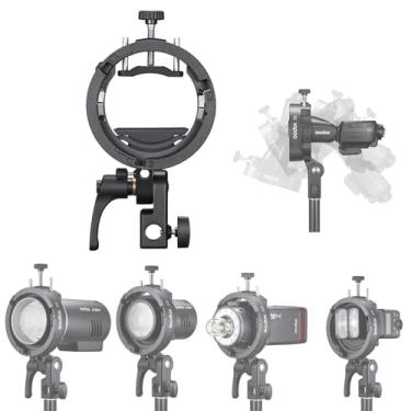 Imagem de Godox S3 SSuporte para Flash peedlite para AD200 Pro II, AD400Pro II, AD300Pro, Godox V1 Pro, Flash de Cabeça Redonda V100, Série V860III / TT685II / TT350, Encaixe Bowens