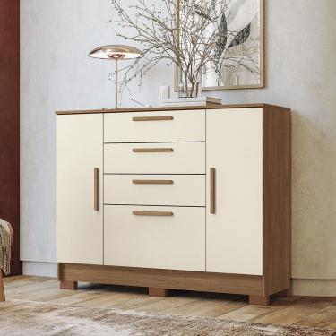 Imagem de Comoda 2 Portas e 4 Gavetas 130,20cm Pinhais Santos Andira