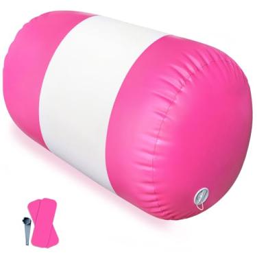 Imagem de AWSUM Equipamento de ginástica inflável rolo de ar inflável tapete octógono engrossado nas costas treinador de molas para treinamento de líder de torcida uso doméstico, sem bomba