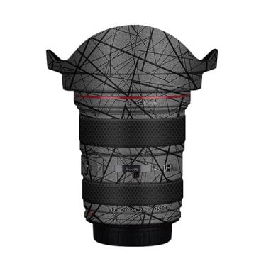 Imagem de Adesivo para câmera EF 17-40 4 com tampa de lente antiarranhões para Canon EF 17-40 mm F4 Adesivo de película protetora (cinza cruzado)