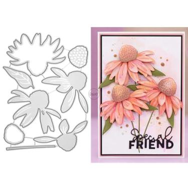Imagem de DzIxY Matrizes de corte de metal de flores silvestres de retalhos para kit de fabricação de cartões, conjunto de recortes de papel, estêncil, suprimentos, modelos de máquina