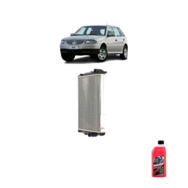 Imagem de Kit Radiador VW Gol 1000 AE 97> C/AC com Aditivo Paraflu 1L Rosa