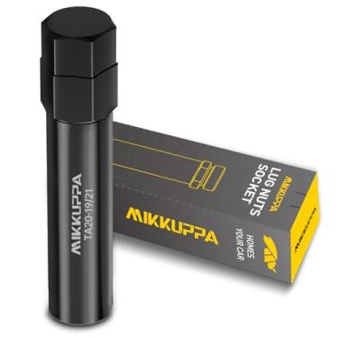 Imagem de MIKKUPPA Chave Para Porca De Roda Com 10 Ranhuras - Ta20-19/21 Porcas E Parafusos, Soquete Ponta, Carro Passeio/Suv/Caminhão, Sextavada 19 Mm 21 Mm, Aço-Liga, Preta, 1 Pacote