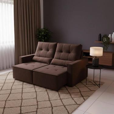 Imagem de Sofá Retratil 2 Lugares 160m Luxemburgo Marrom