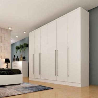 Imagem de Guarda Roupa Sevilla Casal 6 Portas 8 Gavetas Tcil Neve