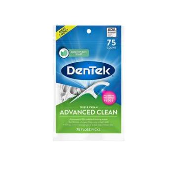 Imagem de Fio Dental Dentek Floss Picks Triple Clean Advanced 75un
