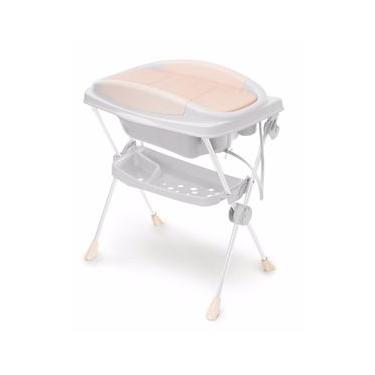 Imagem de Banheira de Bebê Plástica Premium Galzerano Branca e Rosa