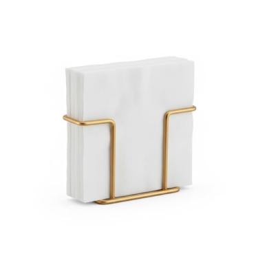 Imagem de Porta Guardanapos de Aço Carbono, Suporte para Guardanapos Resistente, Fácil de Limpar, Organizador de Mesa, Dourado