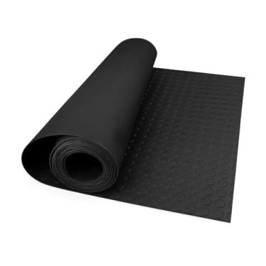 Imagem de 4mts Piso Moeda Academia Preto 3mm - Rolo De 50cm Largura - Angare