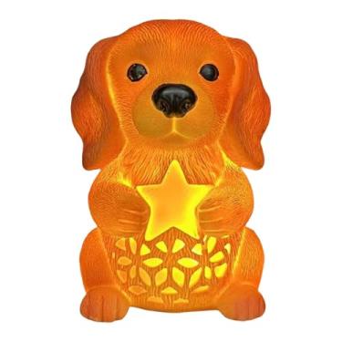 Imagem de Generic Luminária Noturna de Natal, Luz Ambiente, Divertida Luminária Noturna em Formato de Cachorro, Luz Ambiente em Formato de Cachorro para Festas, Quartos, Estrela 8.7x10.3x12.8cm, Tamanho real