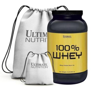 Imagem de 100% Whey 900G + Mochila - Ultimate Nutrition (Baunilha)-Unissex