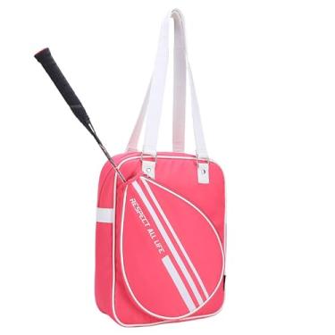Imagem de Bolsas para Raquetes de Badminton Bolsa Portátil Esportes e Fitness com Separação Seca Molhada Design Fashion Um Ombro PU Compartimento Interno Notebook 14 Polegadas