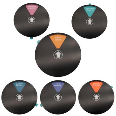 Imagem de Zorfeter 6 opções de sinal de privacidade giratório, placa adesiva para conferência/magnético para escritório, indicador de modos de status para escritório/profissionais