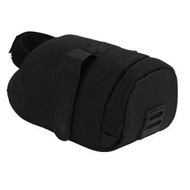 Imagem de KIMISS Bolsa de Selim para Bicicleta, Material de Tecido de Boi Preto Com Design de Zíper de Fácil Desmontagem para Resistência Mínima Ao Bolsa Sob o Assento - Ideal para Bicicletas de Montanha,