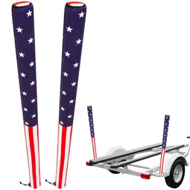 Imagem de Pacote com 2 capas de mastro de guia de reboque de barco, polos de guia de reboque marítimo, capas protetoras de neoprene para barcos de jet ski, reboques de veleiro (91 cm)