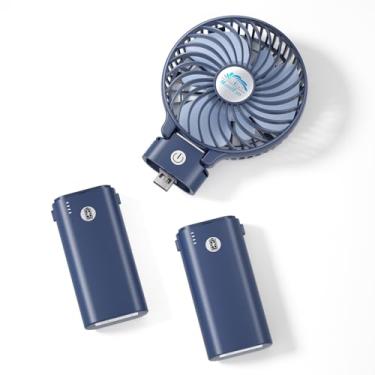 Imagem de HandFan Ventilador de mão pessoal de 10400 mAh, ventilador de mão de longa duração de 40 horas, recarregável, mini ventiladores de refrigeração dobráveis, ventiladores de bateria resistentes portáteis