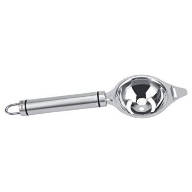 Imagem de GLOGLOW Ferramentas de Cozinha Separador de Gemas, Antiferrugem, Reutilizável, 8,85 X 1,53 X 0,59 Polegadas, Prata, Ferramenta de Cozinha para Assar e Cozinhar Ovos de Aço Inoxidável Nan